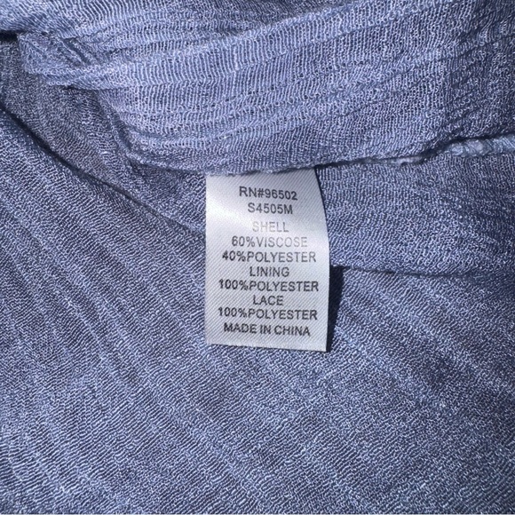 Blue Tunic Top With Lace Embellishment’s - Picture 6 of 6